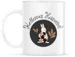 printfashion Kellemes Húsvétot - Aranyozott nyúllal - Bögre - Fehér (6335171)