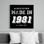 printfashion 1981 - Vászonkép - Fekete (6655511)