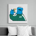 printfashion Squid Game vs. Sütiszörny - Vászonkép - Fehér (6639168)