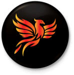 printfashion Főnix - Kitűző, hűtőmágnes - Fekete (14029868)