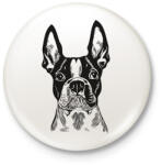 printfashion boston terrier - Kitűző, hűtőmágnes - Fehér (15203249)
