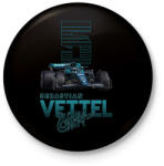 printfashion Sebastian Vettel - Kitűző, hűtőmágnes - Fekete (11971580)