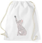 printfashion Macska - Sportzsák, Tornazsák - Fehér (5154982)