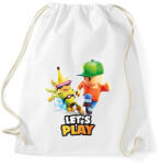 printfashion Stumble Guys - Let's play - Sportzsák, Tornazsák - Fehér (16081425)