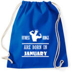 printfashion Fitnessz királyok januárban születtek - Sportzsák, Tornazsák - Bright royal (1366231)