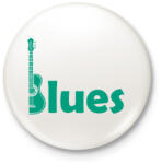 printfashion Blues - gitár - Kitűző, hűtőmágnes - Fehér (7658369)