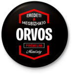 printfashion Orvos prémium minőség - Kitűző, hűtőmágnes - Fekete (3096990)