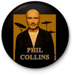 printfashion phil collins - Kitűző, hűtőmágnes - Fekete (15815458)