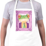 printfashion Béka kép - Kötény - Fehér (11861156)