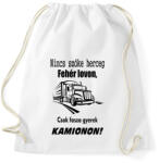 printfashion Nincs szőke herceg fehér lovon, csak fasza gyerek kamionon - Sportzsák, Tornazsák - Fehér (7457570)