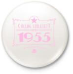 printfashion csillag-1955-pink - Kitűző, hűtőmágnes - Fehér (3076630)