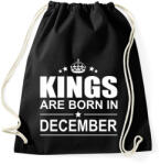 printfashion Kings are born in December - Sportzsák, Tornazsák - Fekete (391330)