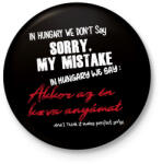 printfashion In Hungary we don't say - Kitűző, hűtőmágnes - Fekete (16732350)