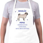 printfashion Oroszlán - Mopsz - Kötény - Fehér (13348700)