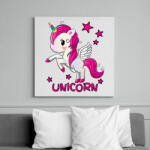 printfashion unikornis - Vászonkép - Fehér (6639756)