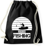 printfashion Let's go fishing - Sportzsák, Tornazsák - Fekete (4702656)