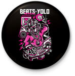 printfashion Ütős - Kitűző, hűtőmágnes - Fekete (3091184)