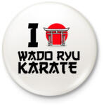 printfashion I love Wado Ryu Karate - Kitűző, hűtőmágnes - Fehér (9452018)