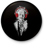 printfashion Einsteiin - Kitűző, hűtőmágnes - Fekete (3099295)