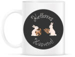 printfashion Kellemes Húsvétot - Aranyozott nyuszikkal - Bögre - Fehér (6335170)