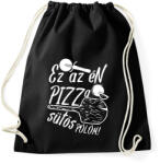 printfashion Pizza sütős pólóm - Sportzsák, Tornazsák - Fekete (5378530)