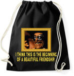 printfashion Macskajaj Barátság - Sportzsák, Tornazsák - Fekete (2634118)