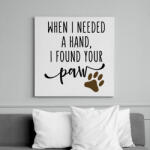printfashion When I needed a hand. . . - Vászonkép - Fehér (6621606)