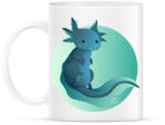 printfashion Zöld axolotl - Bögre - Fehér (4221281)