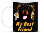 printfashion my best friend thish a rottweiller - Bögre - Fekete (15716809)