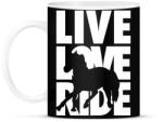printfashion Live Love Ride lovas - Bögre - Fekete (16273187)