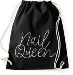 printfashion Nail Queen - Műkörmös design - Sportzsák, Tornazsák - Fekete (5755429)