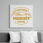 printfashion Porsche sofőr - Vászonkép - Fehér (6636825)