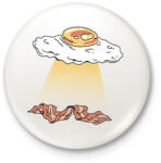 printfashion Tükörtojás ufo - Kitűző, hűtőmágnes - Fehér (13092945)