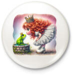 printfashion Csókolj meg! - Kitűző, hűtőmágnes - Fehér (15623098)