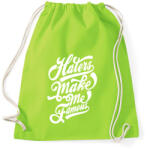 printfashion A gonoszak tesznek híressé - Sportzsák, Tornazsák - Limezöld (180247)