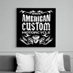 printfashion AMERICAN CUSTOM MOTORCYCLE - Vászonkép - Fekete (6657934)