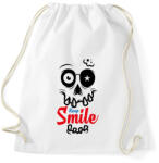 printfashion Mosolyogj - Sportzsák, Tornazsák - Fehér (213999)