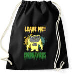 printfashion LEAVE ME CORONA VIRUS - Sportzsák, Tornazsák - Fekete (2371442)