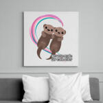 printfashion Egymásnak lettünk teremtve - vidra - Vászonkép - Fehér (14040840)