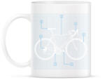 printfashion Kerékpár részei - Bögre - Fehér (6145906)