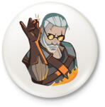 printfashion Geralt - Igni jel - Kitűző, hűtőmágnes - Fehér (5736544)