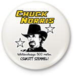 printfashion Chuck Norris látótávolsága csukott szemmel - Kitűző, hűtőmágnes - Fehér (3079183)