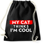 printfashion My cat thinks I'm Cool - Sportzsák, Tornazsák - Fekete (12034028)