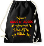 printfashion igazi guns n roses rajongó - Sportzsák, Tornazsák - Fekete (2648443)