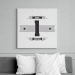 printfashion b-day-01-dark-lightgrey - Vászonkép - Fehér (6622780)