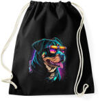printfashion Retro Rottweiler - Sportzsák, Tornazsák - Fekete (14259293)