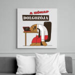 printfashion A hónap dolgozója - lajhár - Vászonkép - Fehér (6636109)