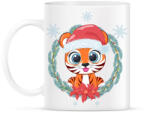printfashion Tigris baba karácsonya - Bögre - Fehér (5590671)