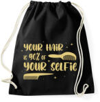 printfashion You hair is 90% of your slefie - Sportzsák, Tornazsák - Fekete (7313657)