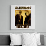 printfashion LOS HERMANOS GECKO - Vászonkép - Fehér (6630504)